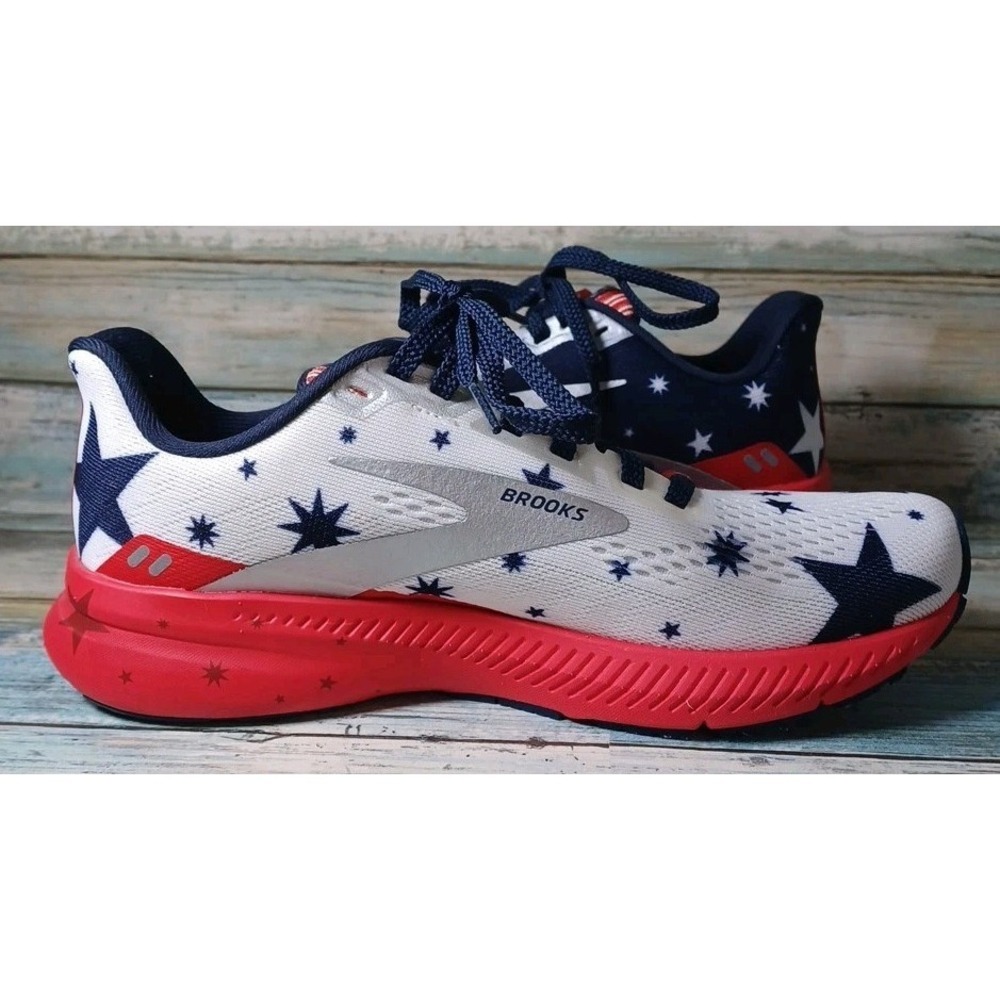 Brooks Women's Launch 8 USA Stars & Stripes Size 6.5 Running Shoes - Picture 3 of 10